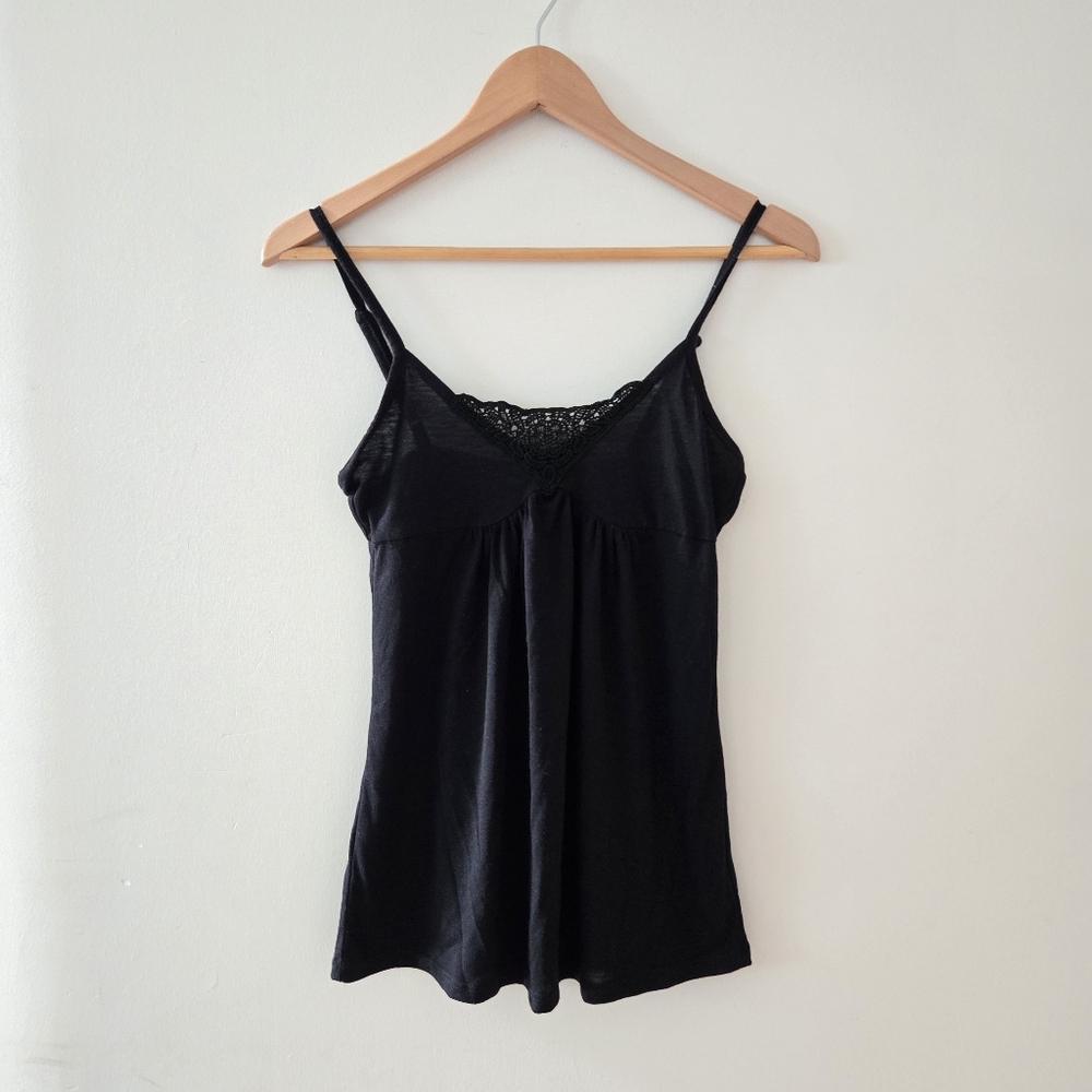 Bluenotes vintage y2k black baby doll lace tank top camisole small vintage